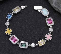 Gold-Plated Hip Hop Gemstone Necklace – Statement Chain | Mrs. G's