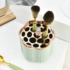 360 Rotating Transparent Makeup Brush Holder Organizer